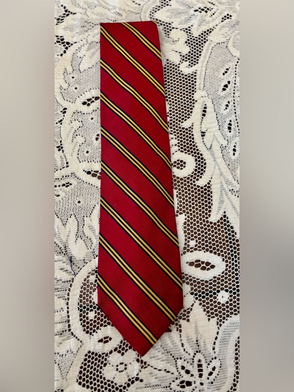 Authentic Vintage Brooks Brothers "Makers and Merchants" All-Silk Repp Necktie